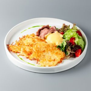 Хашбраун с ростбифом