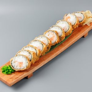 Ролл Темпура "Инь-Янь" с креветкой и лососем